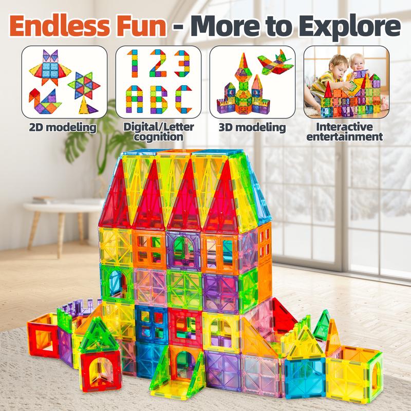 MagniFun™ Magnetic Tiles Set (102 Pieces)