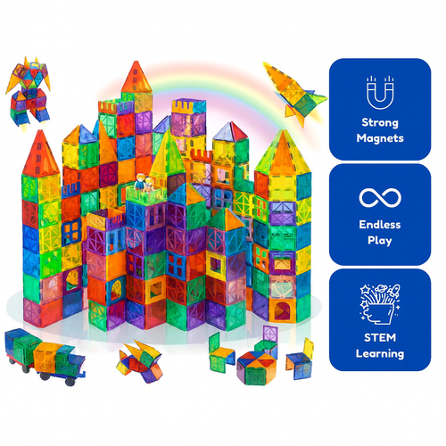 MagniFun™ Magnetic Tiles Set (102 Pieces)