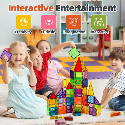 MagniFun™ Magnetic Tiles Set (102 Pieces)